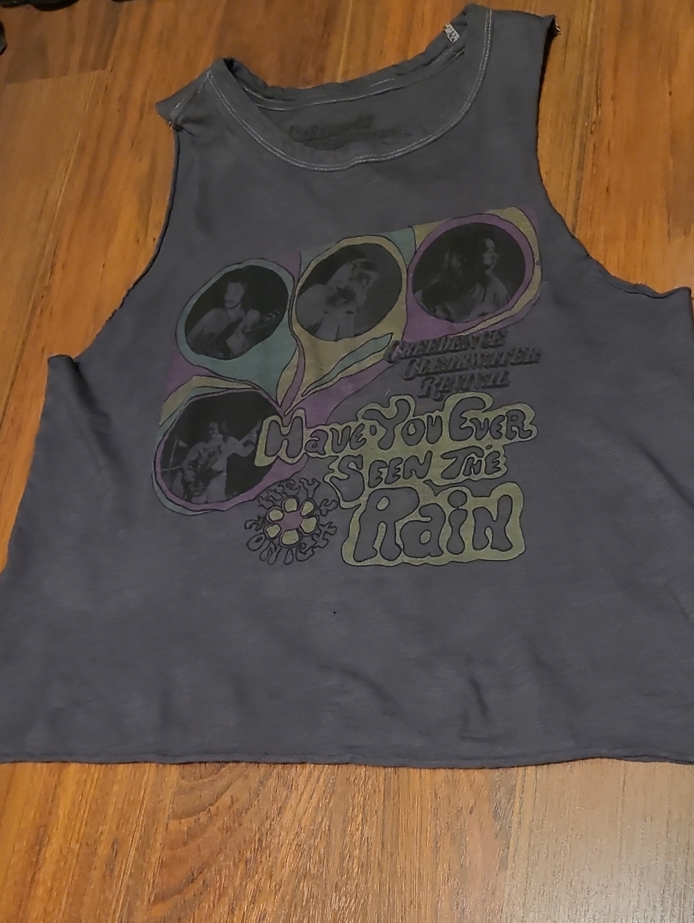 Lucky Brand Grey Creedence Band Graphic Tank
